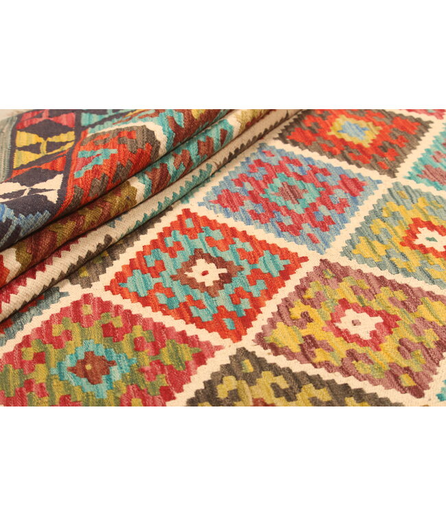 310x200cm Afghaans oosters wollen tapijt handgemaakt Kelim-kleed -