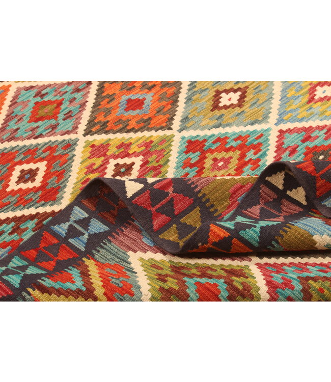 310x200cm Afghaans oosters wollen tapijt handgemaakt Kelim-kleed -