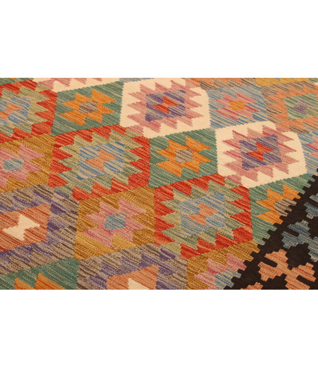 300x205cm Handwoven Traditional Kelim Area Rug Wool Carpet