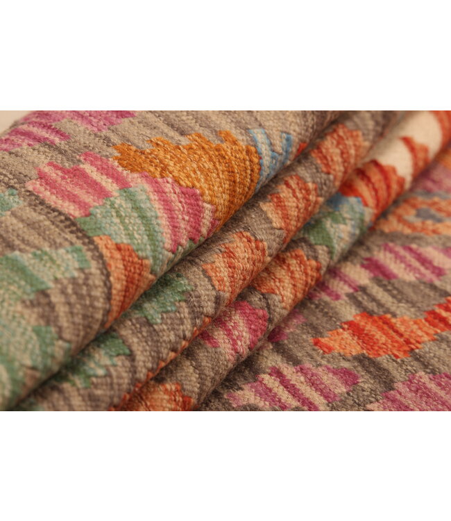 297x204cm Handgewebter Traditioneller Kelim Teppich Woll