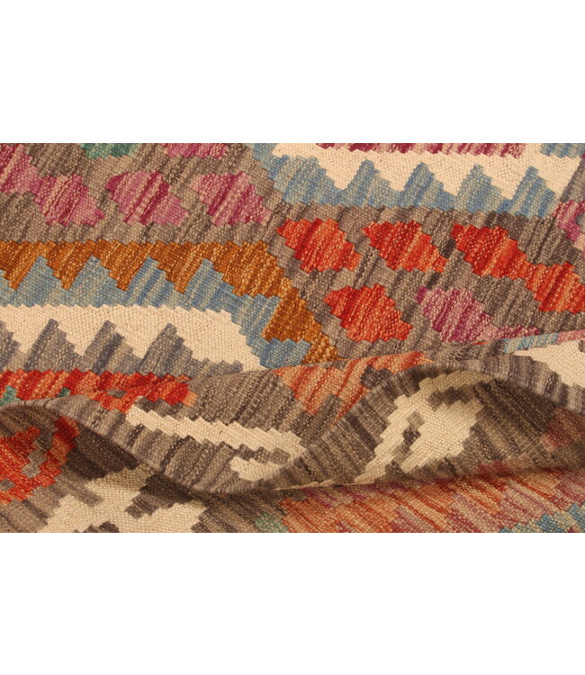 297x204cm Handgewebter Traditioneller Kelim Teppich Woll