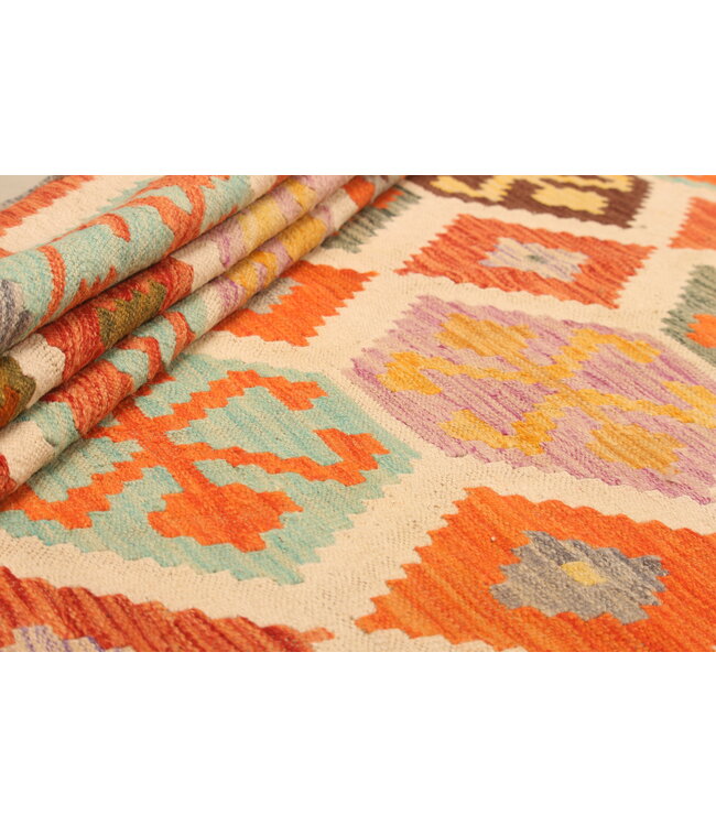 300x202cm Handwoven Traditional Kelim Area Rug Wool Carpet