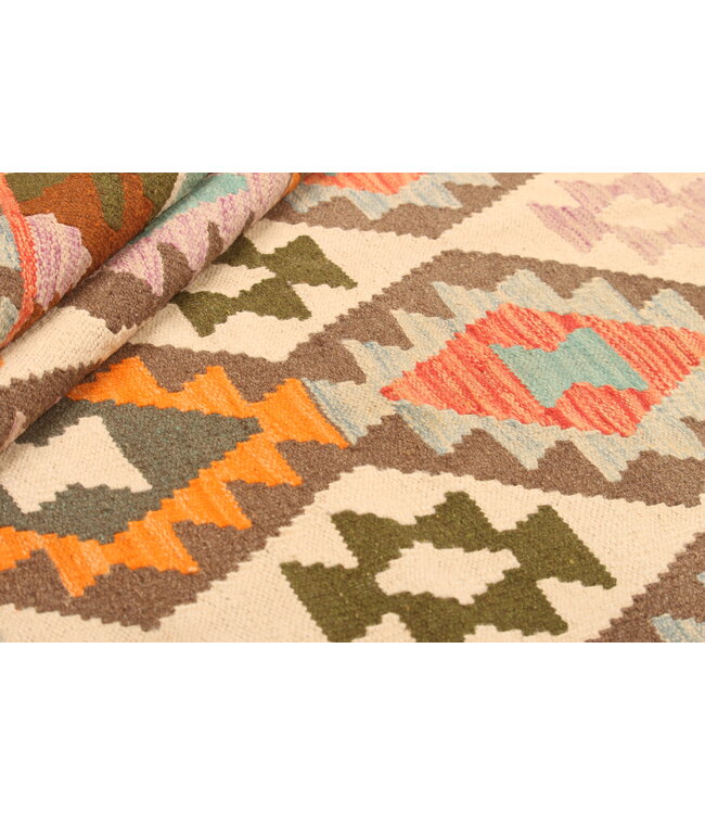 293x202cm Handgeweven Traditionele Kelim Vloerkleed Wol Tapijt