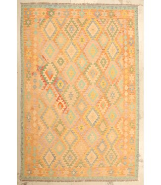 Kelimshop 304x200cm Afghaans oosters wollen tapijt handgemaakt Kelim-kleed