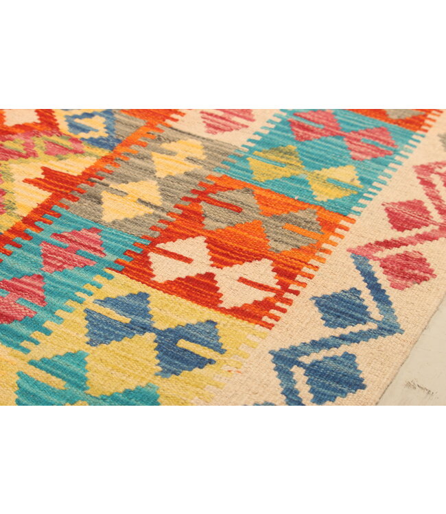 300x204cm Handgewebter Traditioneller Kelim Teppich Woll