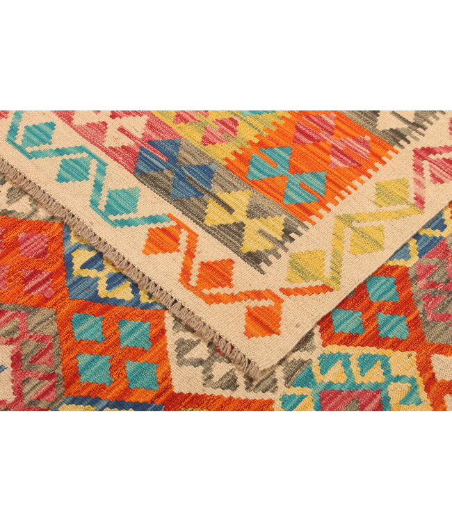 300x204cm Handgewebter Traditioneller Kelim Teppich Woll