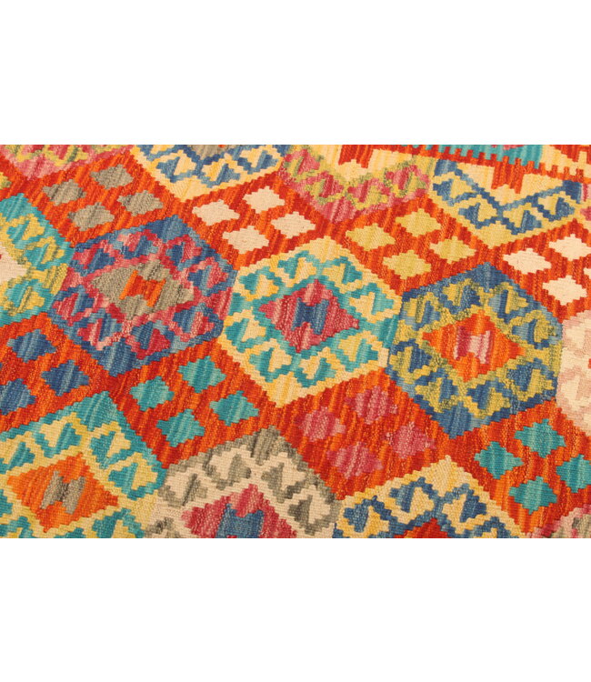300x204cm Handwoven Traditional Kelim Area Rug Wool Carpet