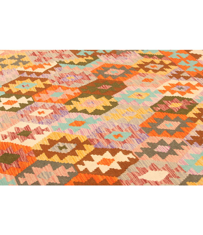 302x200 cm Handwoven Traditional Kelim Area Rug Wool Carpet