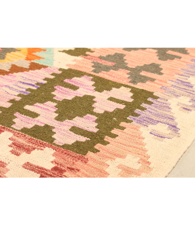 302x200 cm Handwoven Traditional Kelim Area Rug Wool Carpet
