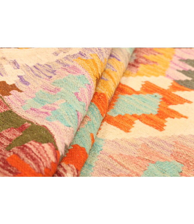 302x200 cm  Handgewebter Traditioneller Kelim Teppich Woll