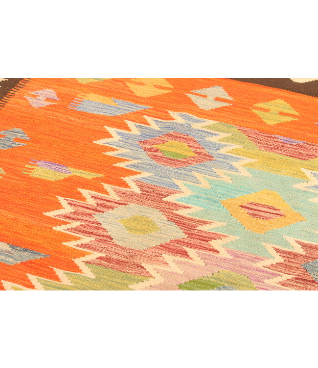 295x196cm Handwoven Traditional Kelim Area Rug Wool Carpet