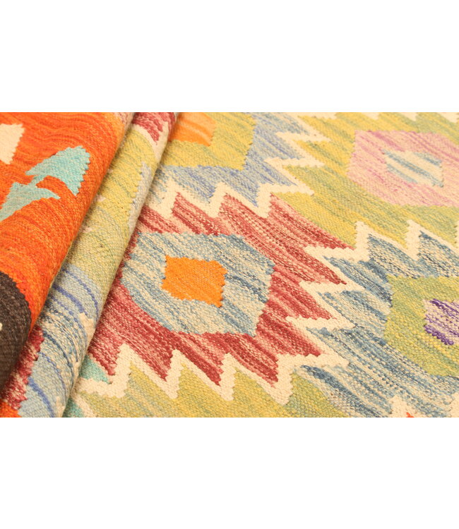 295x196cm Handwoven Traditional Kelim Area Rug Wool Carpet