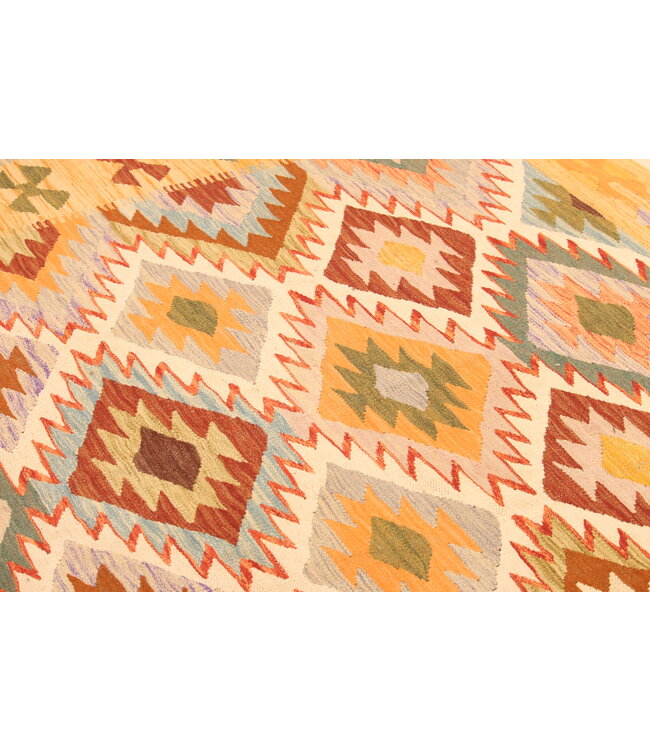 293x202cm Afghan Oriental wool carpet Handmade Kelim Rug