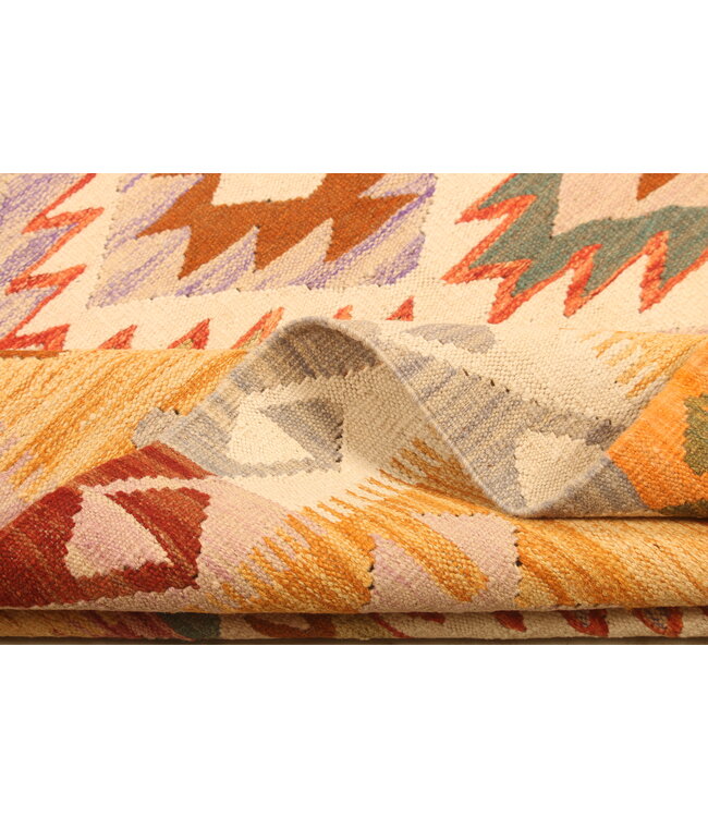 293x202cm Afghan Oriental wool carpet Handmade Kelim Rug