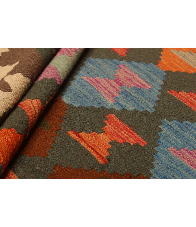 304x204cm Handgewebter Traditioneller Kelim Teppich Woll