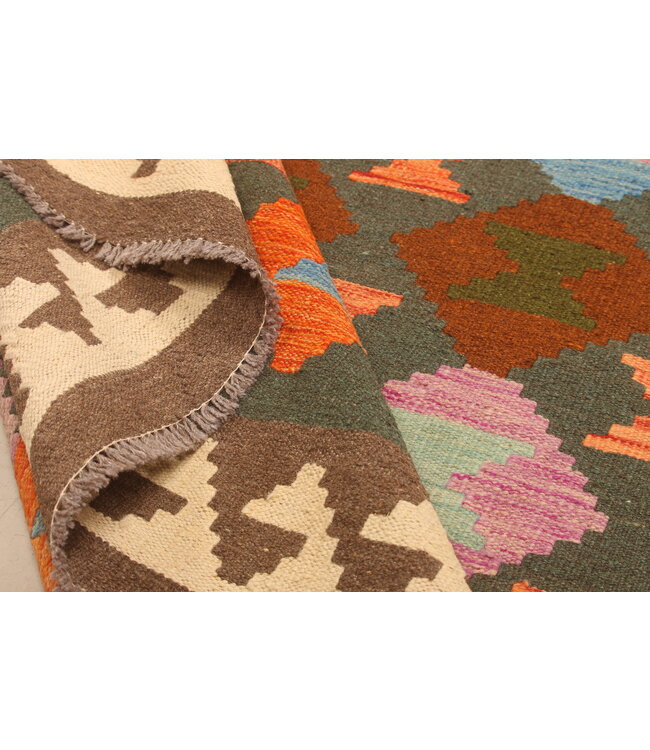 304x204cm Handwoven Traditional Kelim Area Rug Wool Carpet