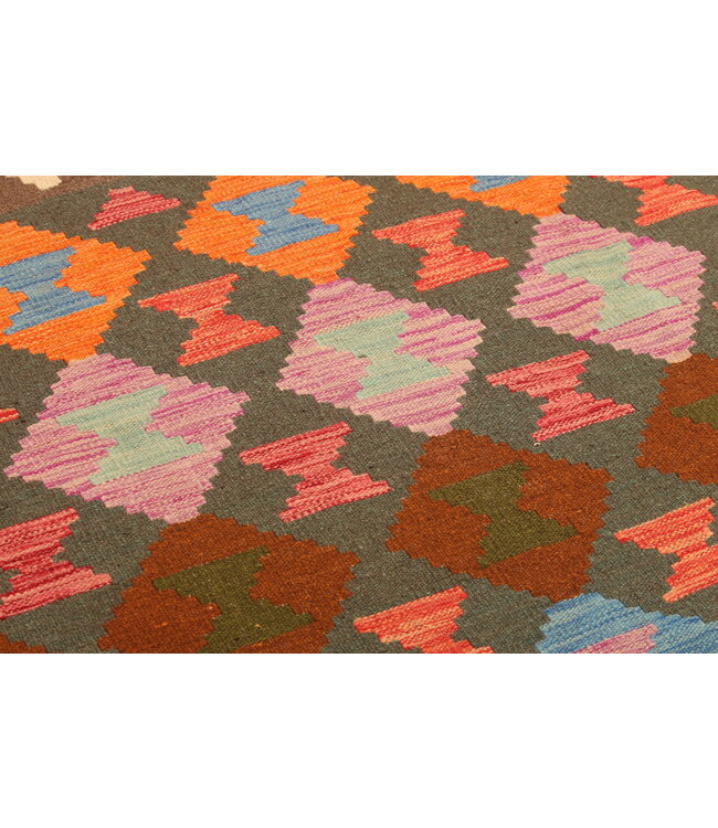 304x204cm Handwoven Traditional Kelim Area Rug Wool Carpet