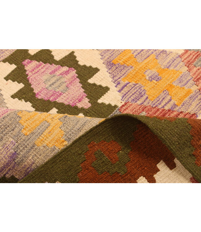 303x209cm Handgewebter Traditioneller Kelim Teppich Woll