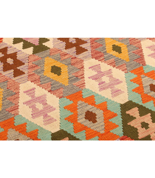 303x209cm Handwoven Traditional Kelim Area Rug Wool Carpet