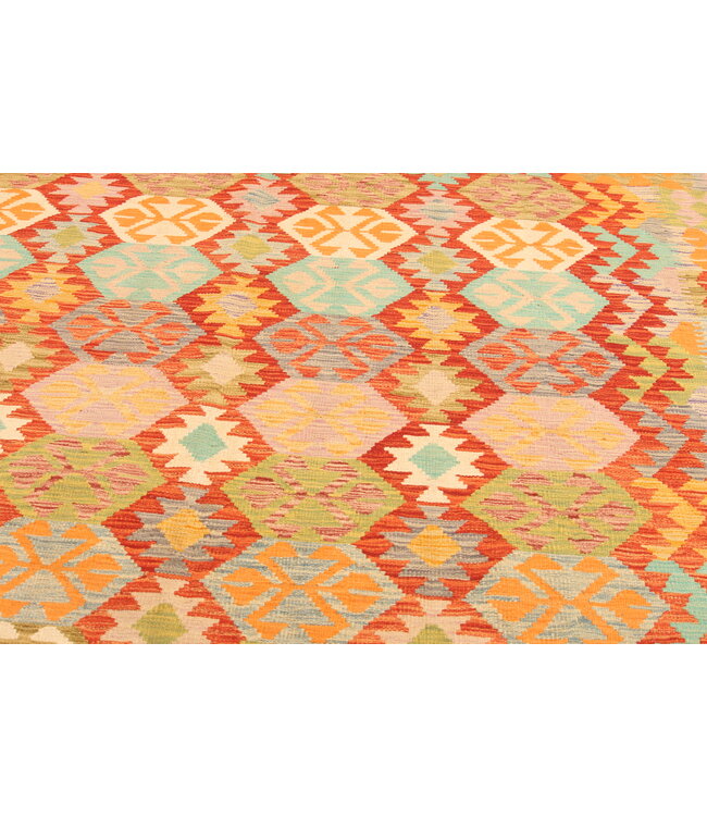 297x208 cm  Handgewebter Traditioneller Kelim Teppich Woll