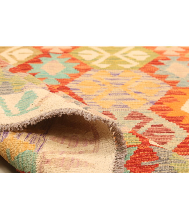 297x208 cm  Handwoven Traditional Kelim Area Rug Wool Carpet