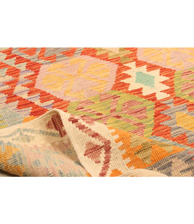 297x208 cm  Handgewebter Traditioneller Kelim Teppich Woll