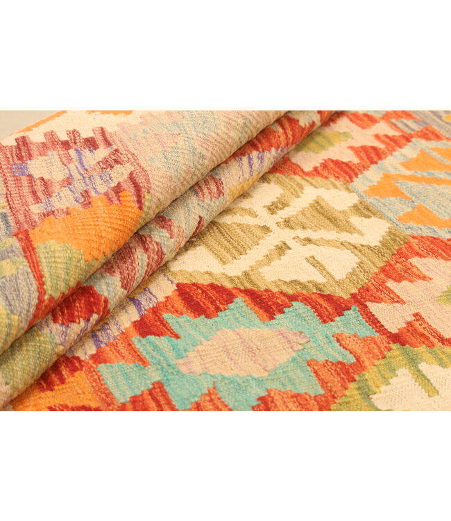 297x208 cm  Handgewebter Traditioneller Kelim Teppich Woll