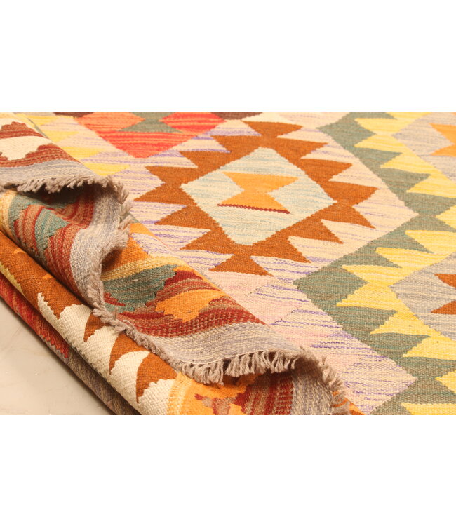 298x202cm Afghan Oriental wool carpet Handmade Kelim Rug