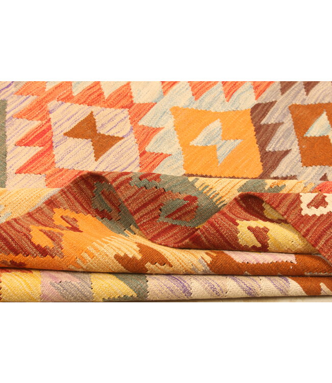 298x202cm Afghan Oriental wool carpet Handmade Kelim Rug