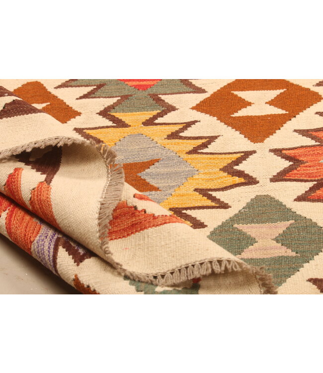 295x200cm Afghanischer orientalischer Wollteppich handgefertigter Kelim-Teppich