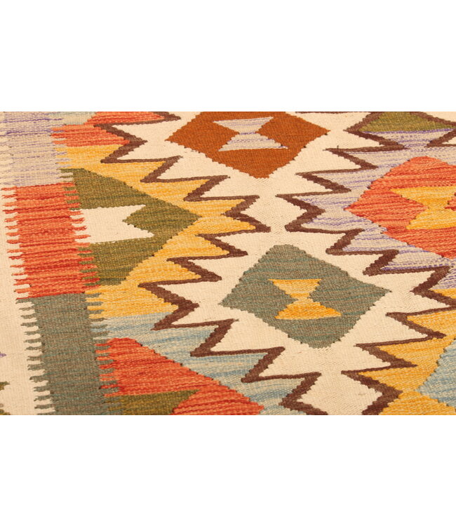 295x200cm Afghanischer orientalischer Wollteppich handgefertigter Kelim-Teppich