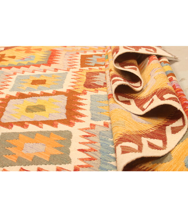 298x200cm Afghan Oriental wool carpet Handmade Kelim Rug