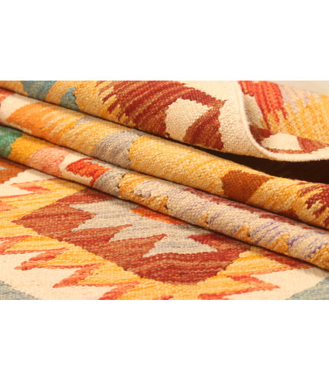 298x200cm Afghan Oriental wool carpet Handmade Kelim Rug