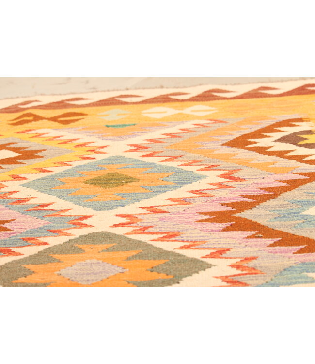 298x200cm Afghan Oriental wool carpet Handmade Kelim Rug