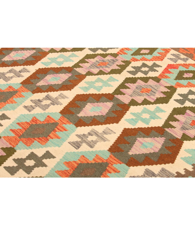303x205cm Handwoven Traditional Kelim Area Rug Wool Carpet