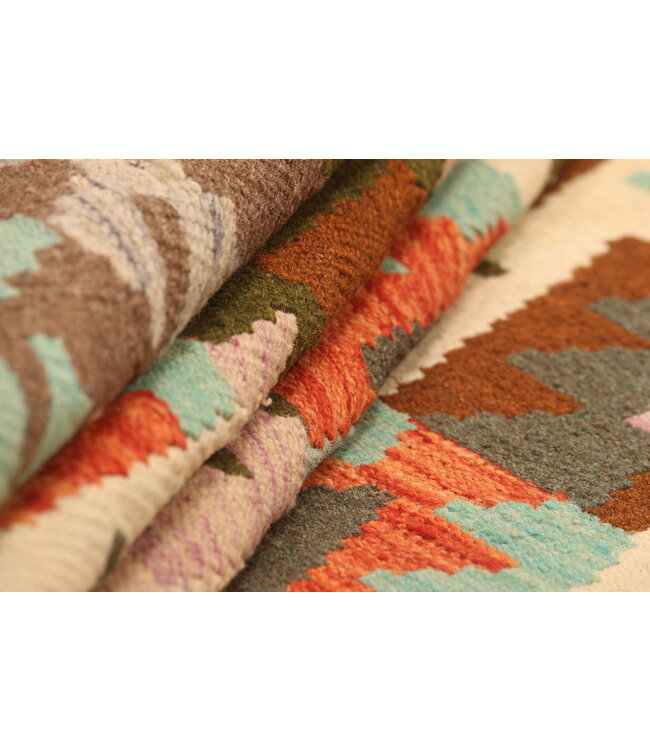 303x205cm Handwoven Traditional Kelim Area Rug Wool Carpet