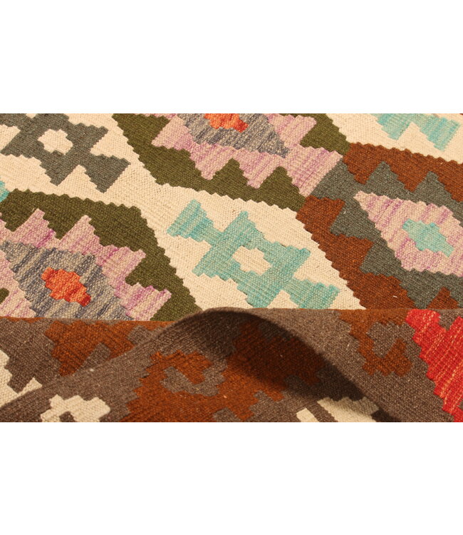 303x205cm Handwoven Traditional Kelim Area Rug Wool Carpet