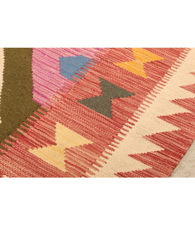 300x195cm Handgewebter Traditioneller Kelim Teppich Woll