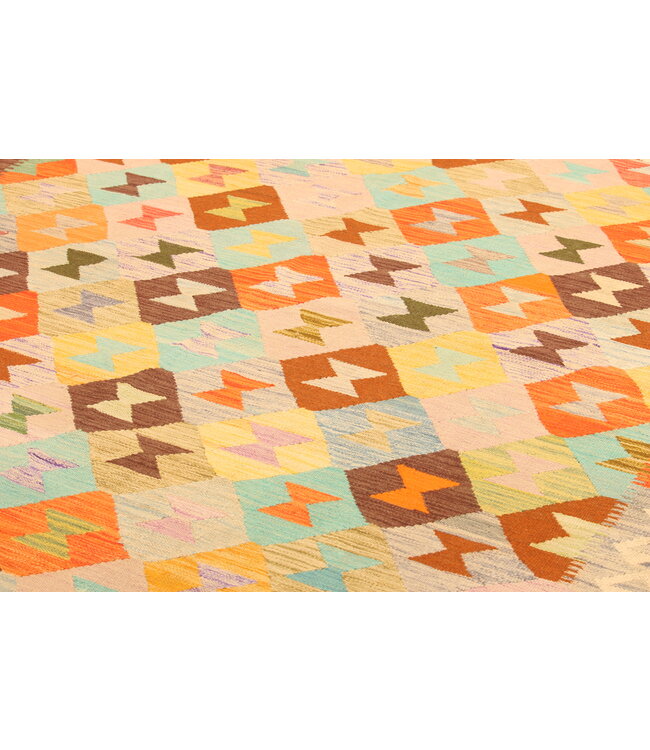 300x196cm  Afghaans oosters wollen tapijt handgemaakt Kelim-kleed