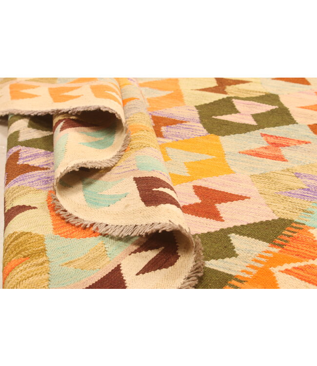 300x196cm  Afghaans oosters wollen tapijt handgemaakt Kelim-kleed