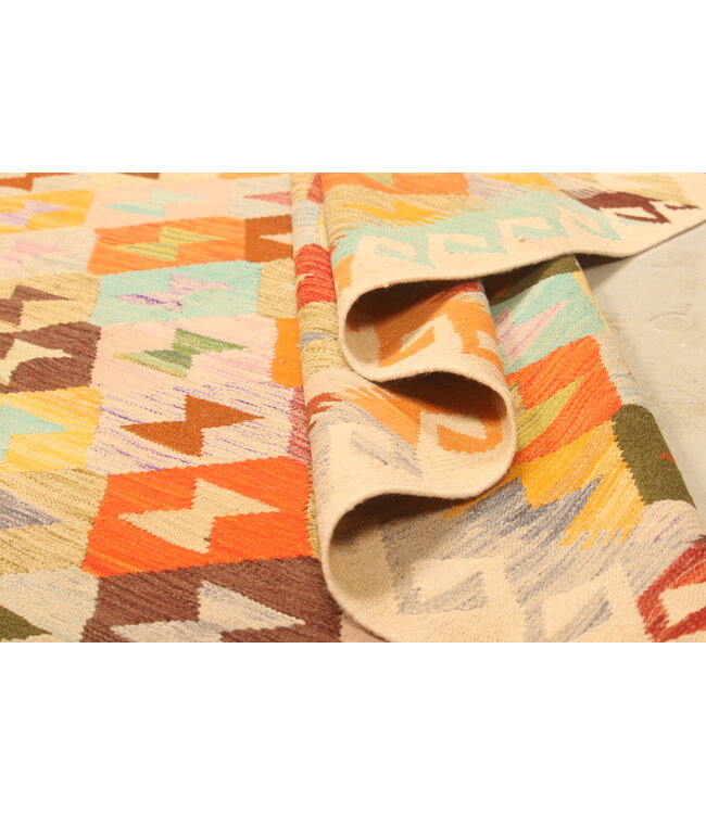 300x196cm  Afghaans oosters wollen tapijt handgemaakt Kelim-kleed