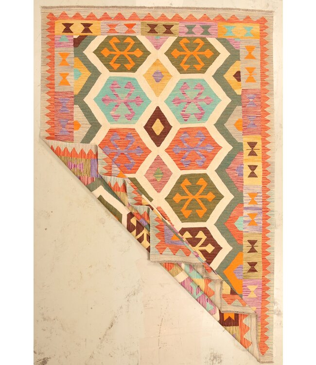 300x197cm Schöner teppich handgewebter Kelim-Wollteppich Orientalischer Teppich