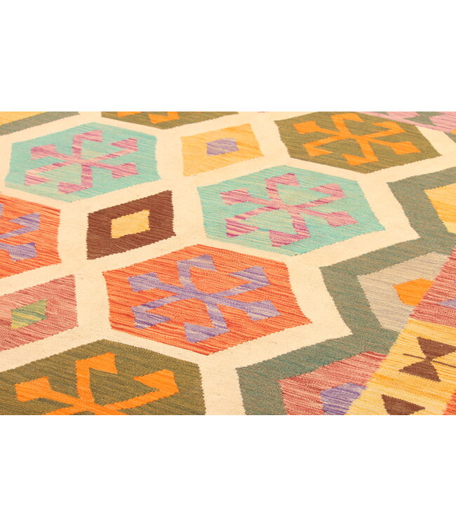 300x197cm Schöner teppich handgewebter Kelim-Wollteppich Orientalischer Teppich