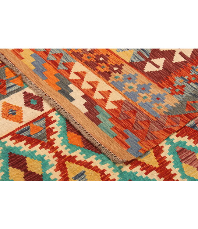 306x212cm Mooie handgeweven Kelim vloerkleed wollen oosterse tapijt