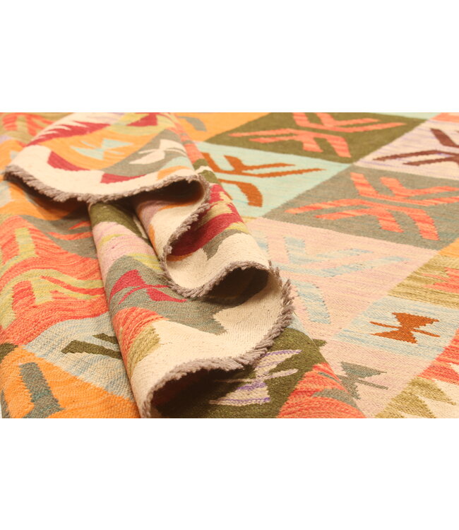 300x199cm Afghan Oriental wool carpet Handmade Kelim Rug