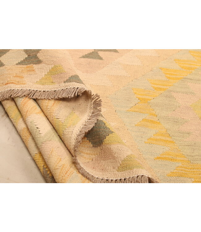 297x180cm  Afghanischer orientalischer Wollteppich handgefertigter Kelim-Teppich