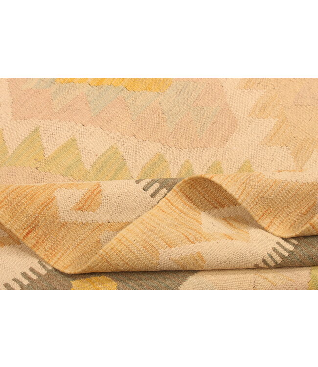 297x180cm  Afghanischer orientalischer Wollteppich handgefertigter Kelim-Teppich