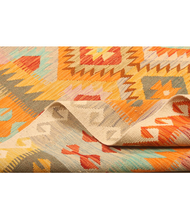 300x192cm Afghaans oosters wollen tapijt handgemaakt Kelim-kleed