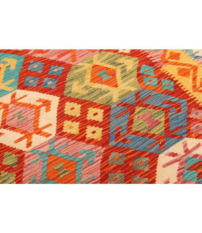 307x210cm Afghaans oosters wollen tapijt handgemaakt Kelim-kleed