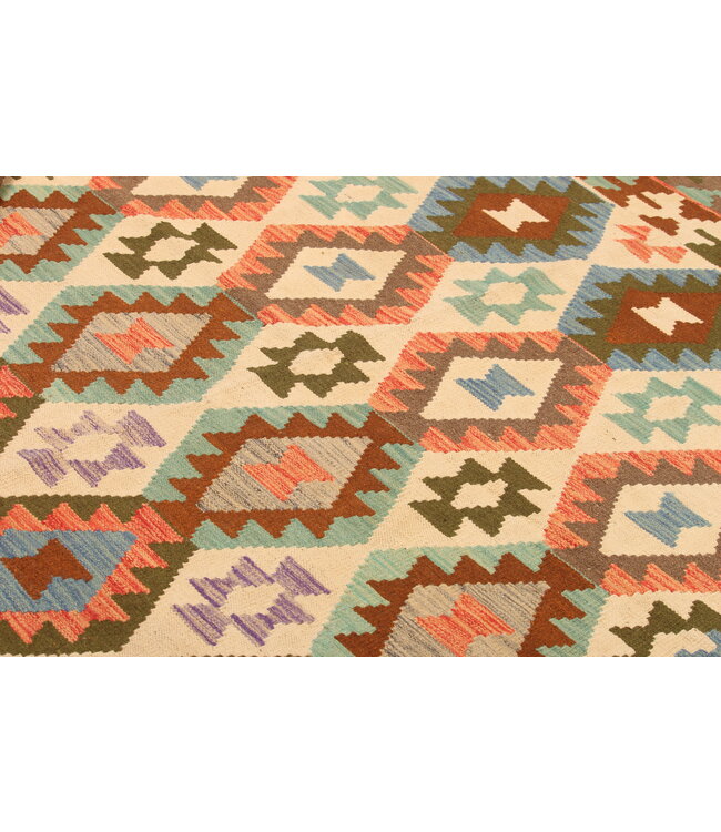 300x198cm Afghan Oriental wool carpet Handmade Kelim Rug